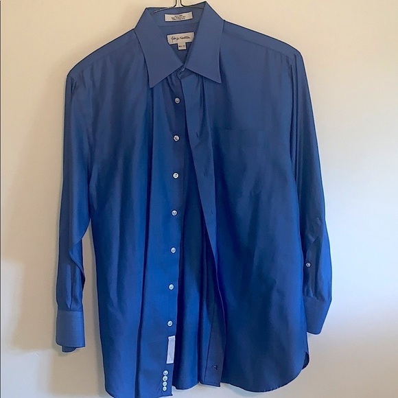 John W. Nordstrom Other - John W Nordstrom Blue Herringbone Dress Shirt